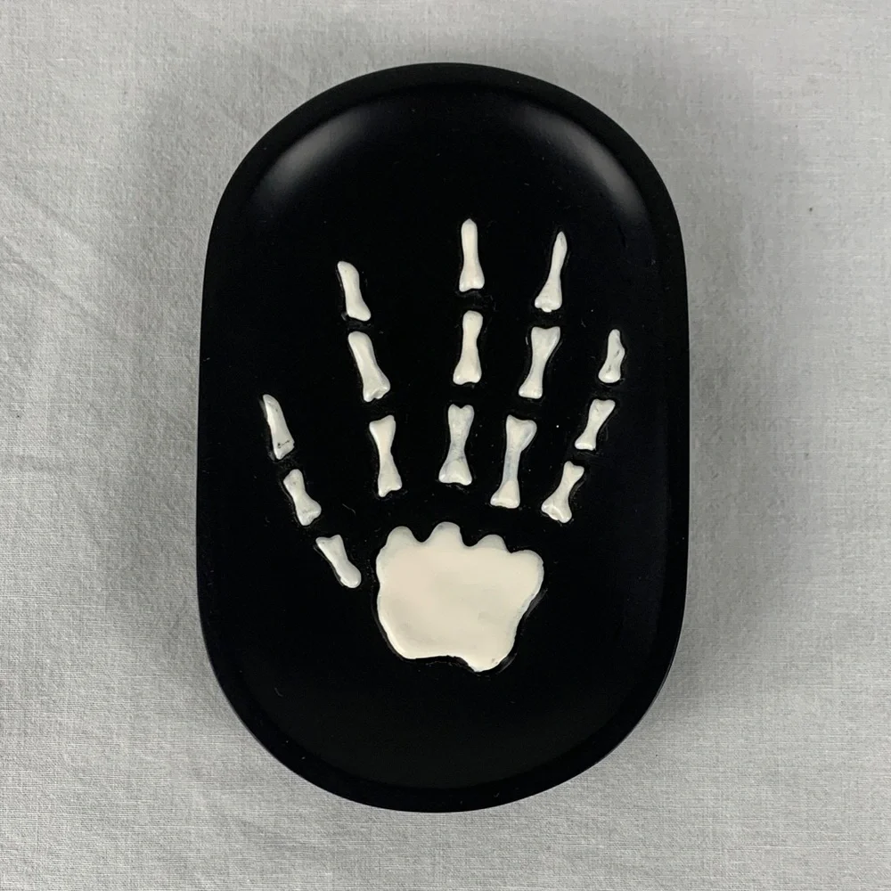 Skeleton Hand Soap Dish Black and White Home Decor Holiday